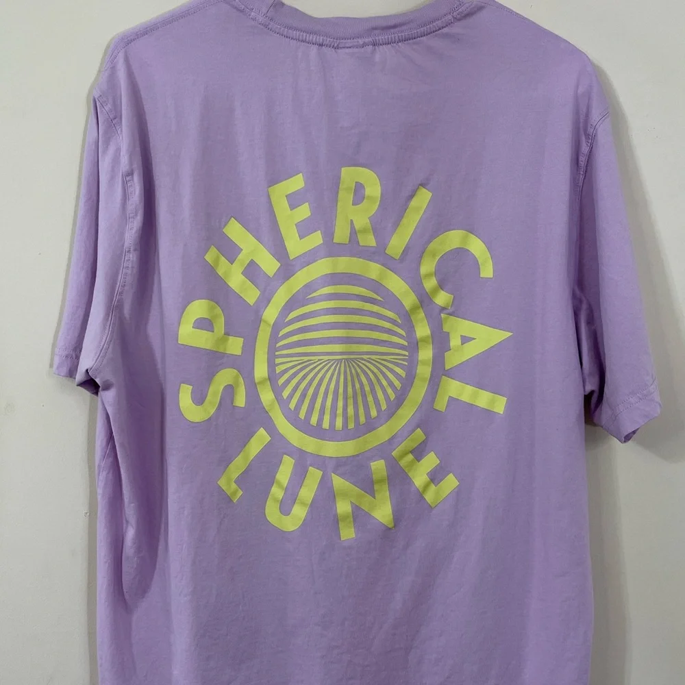 H&M Purple Lime Green Spherical Lune Graphic Tee - Picture 8 of 8